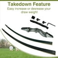 thumbnail image 5 of Black Hunter Takedown Longbow  60" Wooden Archery Bow Hunting Bow  RH/LH for Beginner Training Practice 20-60lb（LH-30lbs）, 5 of 9