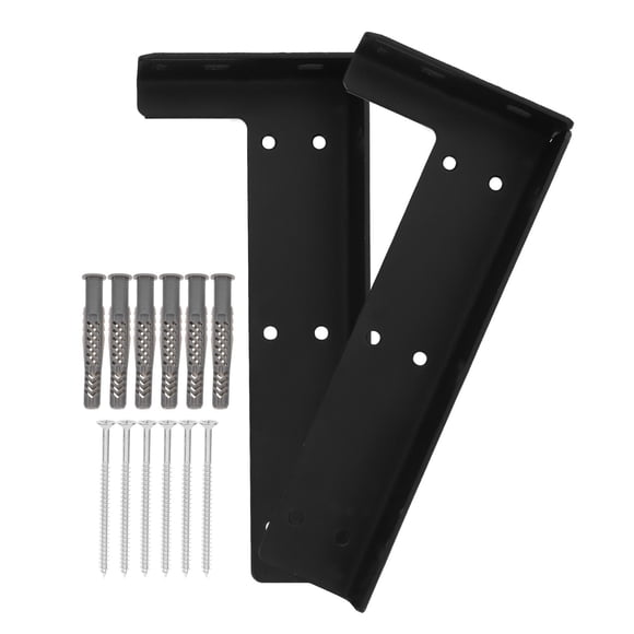 FESTFENDS 2Ud Soportes Flotantes Para Estantes De Pared En Hierro Negro Con Instalación Invisible Y Moderno