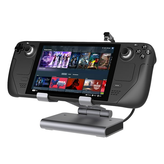 Cooling Docking Station for Steam Deck/ROG Ally X/Legion Go/MSI Claw, 6-in-1 Adjustable Stand Steam Deck OLED Base with HDMI 4K@60Hz, 1000 Mbps Ethernet, 3* USB-A 3.0 and Fast Charging