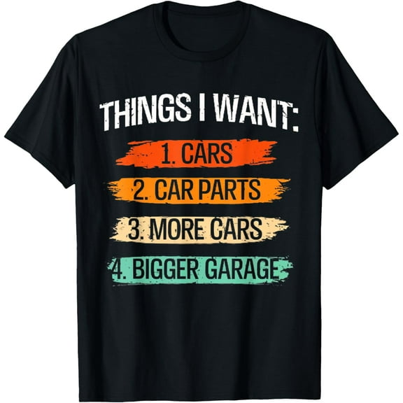 Mens Things I Want Car Parts Enthusiast Mechanic Engine T-Shirt