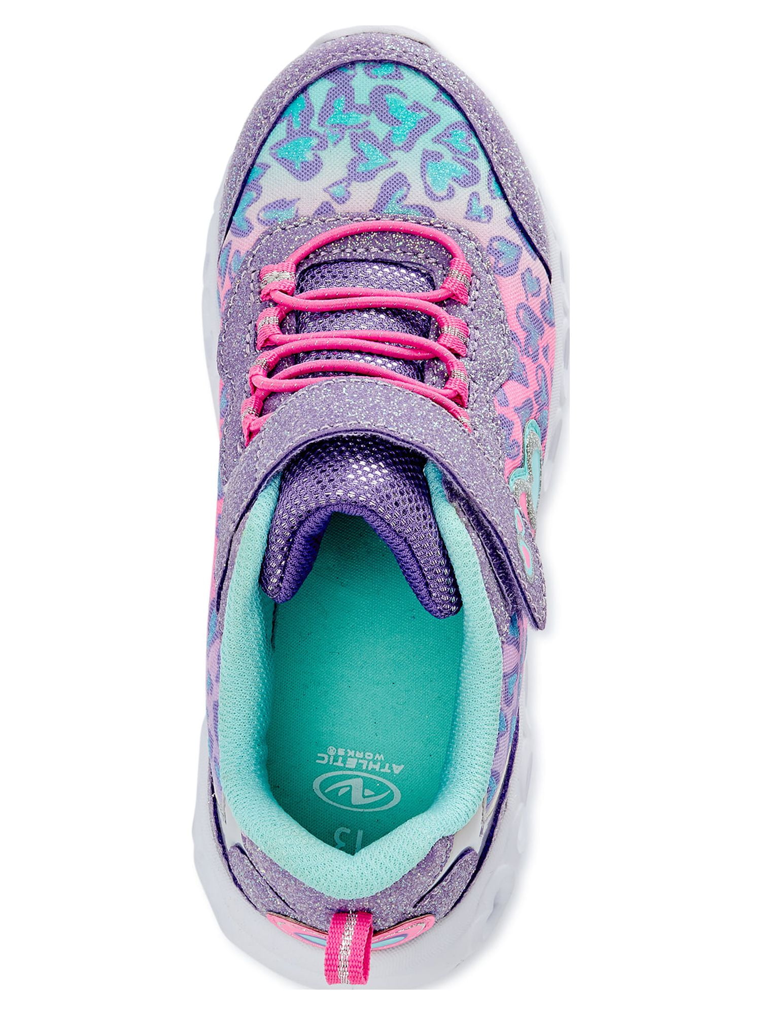 Athletic Works Little & Big Girls Light Up Sneaker, Sizes 13-5