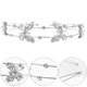 thumbnail image 5 of Rhinestone Butterflies Headband Rhinestone Tocado Novia Dama de honor Diadema, 5 of 6