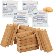 SOS Food Lab Emergency Food Bar - 3600 Calorie Ration (4 Pack Shortbread Cookie) - 3 Day/72 Hour Ready to Eat Supply for Camping, Hiking, Disaster Preparedness - 5 Year Shelf Life Energy Food