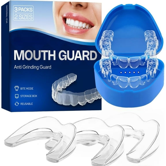 Anti Grinding Mouth Guard for Clenching Teeth at Night, Teeth Grinding Mouthguards for Sleeping, Mouth Guard for Grinding Teeth at Night, Night Guards for Teeth Grinding for Adults