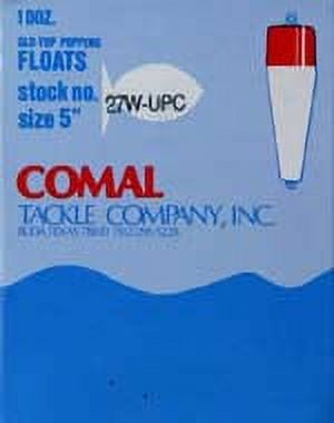 (4 pack) Comal Weighted Popping Fishing Float, Red/White