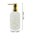 thumbnail image 4 of Unique Bargains 1 Pc Simple Cylindrical Soap Pump Dispenser for Hotel 400ml White Gold Tone, 4 of 6