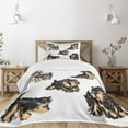 thumbnail image 3 of Ambesonne Yorkie Quilted Bedspread Set 2 Pcs, Terrier Cartoon, Twin Size, Pale Coffee Black, 3 of 6
