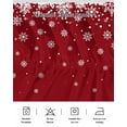 thumbnail image 5 of Merry Christmas Bed Skirt California King Size 16 Inch Drop, Snowflakes Polka Dots Red Texture Wrap Around Dust Ruffle Bedskirts, Wrinkle & Fade Resistant Easy Fit Bedskirt with Adjustable Elastic, 5 of 8