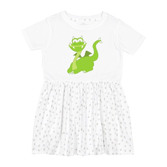 Inktastic Green Dragon Girls Toddler Dress