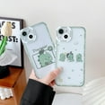 thumbnail image 2 of Mignon Dinosaure Dessin Animé Transparent Doux Compatible avec Étui Iphone (Vert-2, Iphone 12 Pro), 2 of 4