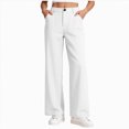 thumbnail image 2 of UAYOTSE Teen Girls Casual Pull On Pants High Rise Wide Leg with Pockets Everyday School Work Bottoms Autumn,Sizes 7-8 Years, 2 of 7