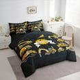 thumbnail image 3 of Feelyou Construction Truck Teen Bedding Comforter Set 7 Pieces, Cartoon Yellow Car Full Bedding Set, Vehicle Theme Reversible Fitted Sheet Flat Sheet, Lightweight Room Decor, 3 of 7