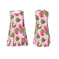 thumbnail image 7 of Wukai Dragon Fruits Print Women's Sleeveless Dress, Loose Fit Casual Dress for Women, Comfortable Sleeveless Summer Dress, 7 of 7