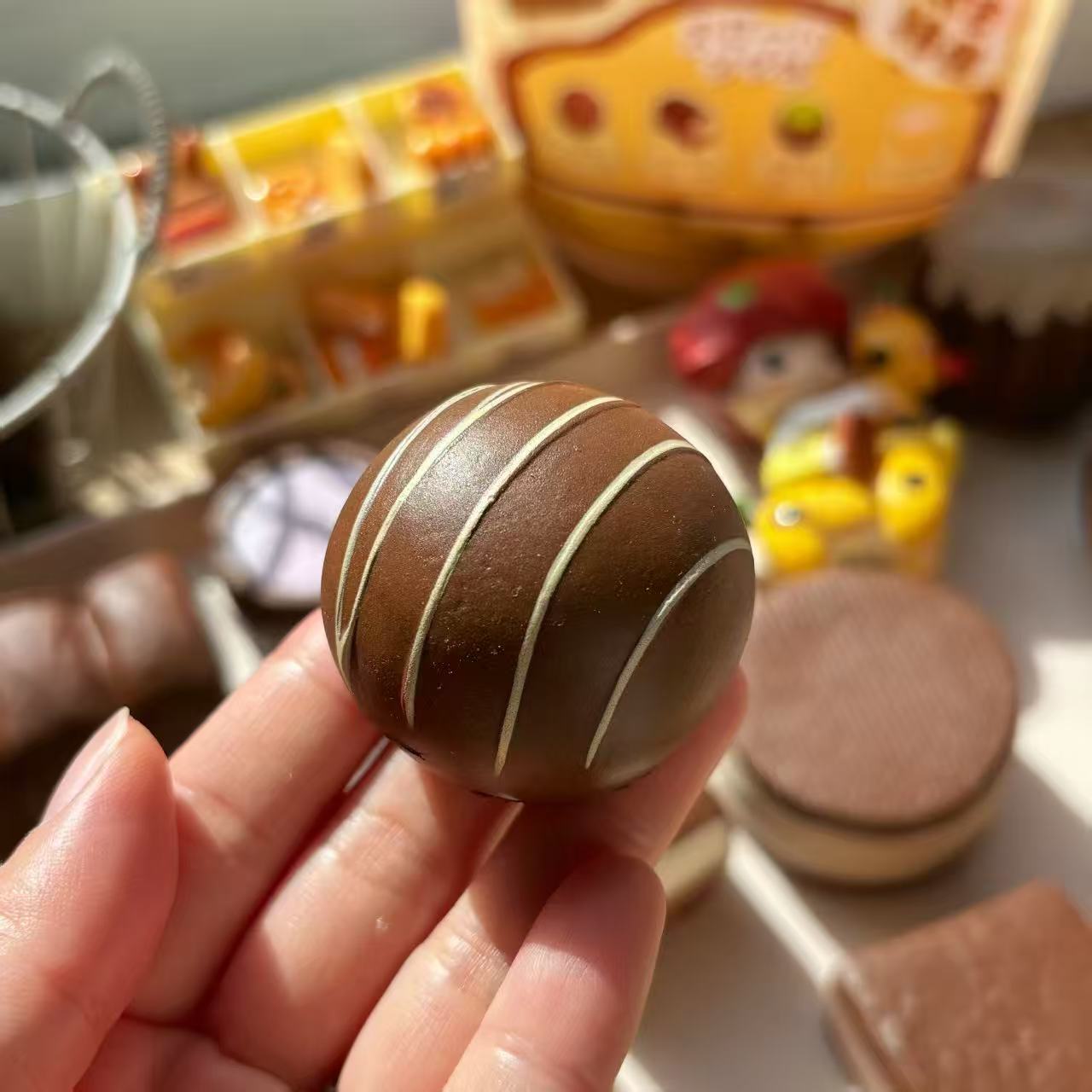 Chocolate Dessert Squishy Toy, Moist Slow Rising Pie & Canelé Cookie Fidget Toys for Stress Relief & ASMR Sensory, Gift for Kids & Adults