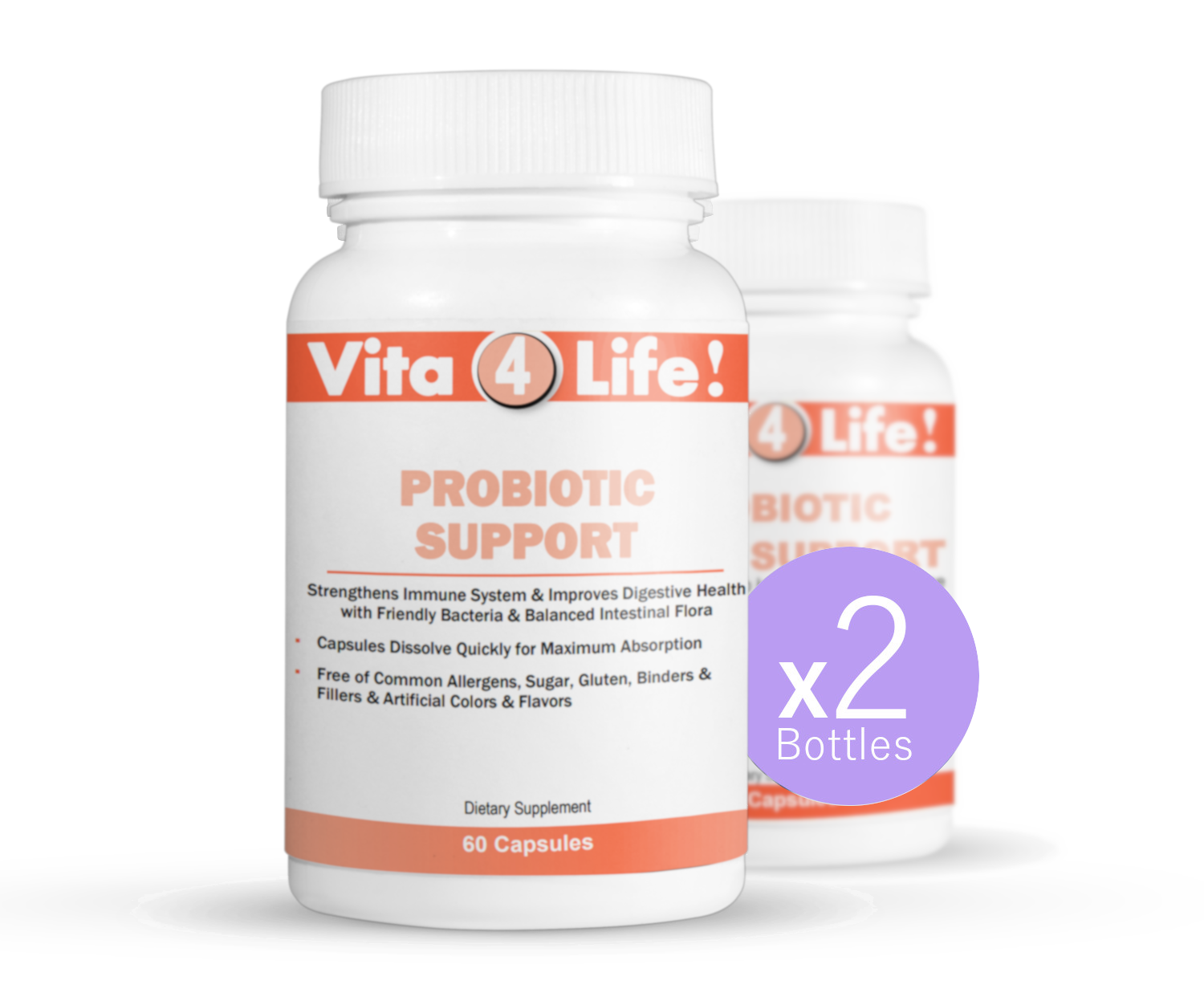 Bariatric Probiotic Supplement with Digestive Enzymes (Acidophilus