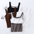 thumbnail image 1 of Chaleco de tirantes para mujer con copa acolchada para el pecho, de una pieza, para uso interior y exterior, sin mangas, combinable, con cuello cuadrado, camiseta básica de verano, 1 of 5