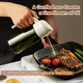 thumbnail image 5 of 1 Pc 470ml Light-Blocking Dark Oil Sprayer for Cooking, 2 in 1 Olive Oil Dispenser Bottle for Kitchen, Premium Dark Green Glass Oil Bottle, Food-Grade Oil Mister for Air Fryer, BBQ, White, 5 of 9