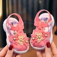thumbnail image 4 of WNVMWI Toddler Girl Closed Toe Sandals Summer Kids Soft Soled Walking Shoes with Ankle Strap Girls Non-Slip Sandal Hot Pink Size 5, 4 of 6