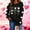 Black 2, variant on BLTIBY Valentine Shirts for Women Love Heart Printed Sweater Crewneck Long Sleeve Pullover Blouse Casual Fashion Valentines the Day Top Hot Pink S