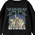 thumbnail image 2 of Where The Wild Things Are Max & Monsters Youth Black Crew Neck Long Sleeve Sweatshirt-Medium, 2 of 5
