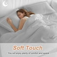 thumbnail image 4 of Solid Color Duvet Cover Set Full Size, Light Gray 4 Piece Soft Microfiber Bedding Set with 1 Duvet Cover, 1 Flat Sheet, 2 Pillowcases, 4 of 9
