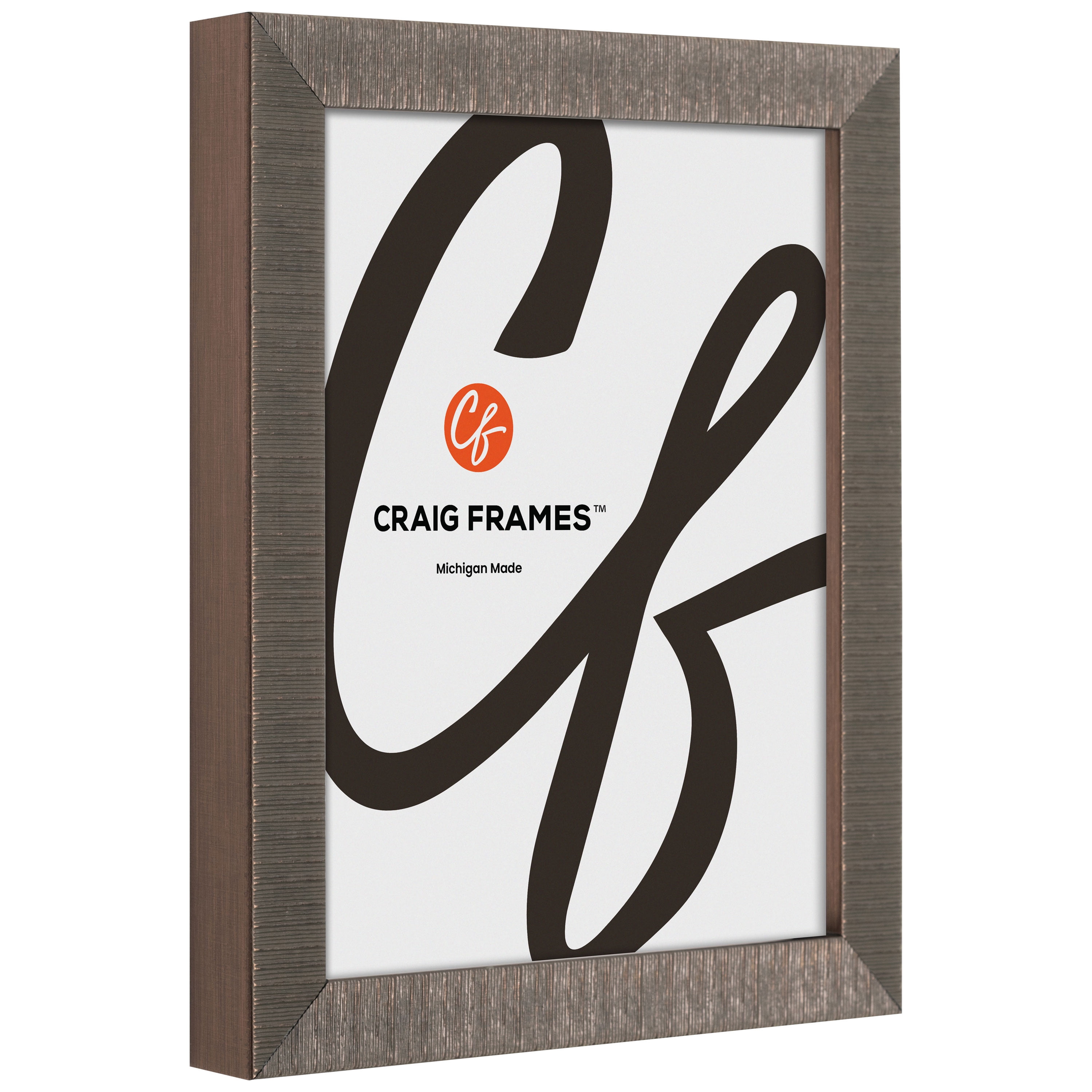 Craig Frames Linear, 18x24 Picture Frame Matted for a 12x18 Photo, Aged Bronze