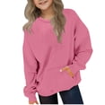thumbnail image 2 of Antinious Boys Girls Solid Round Neck Pocket Fitness Casual Hoodless Sweatshirts, 2 of 5