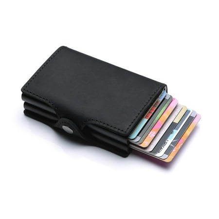 Double Anti-theft Wallet Rfid-nfc Secure Pop Up Card Holder Black ...