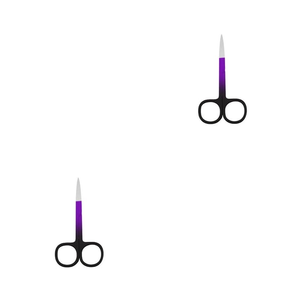 Pinzas para Cutículas Soidarity Tijeras de Acero Inoxidable 2Conjunto Aerosol Púrpura Negro