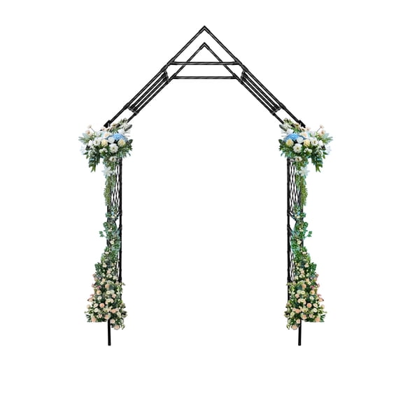7.87x3.93Ft Metal Garden Arch Trellis for Climbing Plants, Outdoor Weddings, and Decor - Weather-Resistant Arbor for Patio, Backyard, and Garden