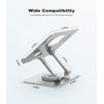 thumbnail image 6 of Tablet Stand for Desk, KEXIN Aluminum Adjustable Universal Tablet Holder - Compatible with iPad, 360°Swivel Base, Silver, 6 of 8