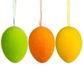 thumbnail image 3 of Pack of 24 Spring Easter Egg and Bunny Ornaments - 2.75" - Orange/Yellow/Green, 3 of 9
