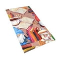 thumbnail image 2 of Disketp Gnomes Books Tea Cups Print Bathroom Towels,Cotton Towel,Soft Towels For Kitchen And Bath, 2 of 9