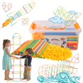 thumbnail image 1 of Zozoplay Straw Constructor Stem Building Toys 400 piezas Pajitas y conectores Juegos de construcción Habilidades motoras coloridas Juguetes de ingeniería de plástico entrelazados Los mejores juguetes, 1 of 5