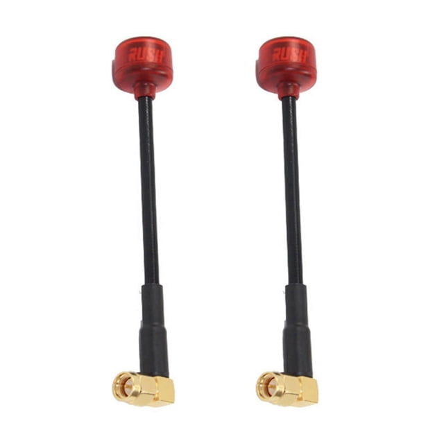 2 antenas FPV 5.8G RHCP VTX VRX de largo alcance, adaptador de conector para gafas de dron RC FPV B