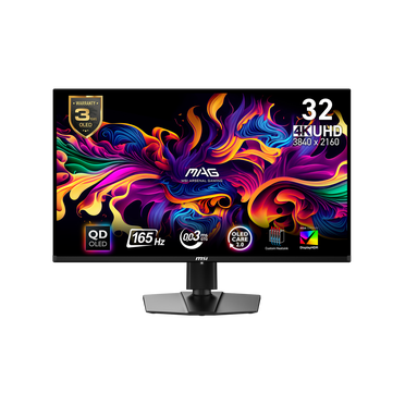MSI MAG 321UPX QD-OLED 32" 16:9, QD-OLED Gaming Monitor, 240Hz 0.03ms, 3840 x 2160 (UHD), Height Adjustable Arm