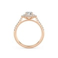 thumbnail image 3 of IGI Certified Double Halo Engagement Rings For Women, 0.80 Carat (ctw) Round Lab Grown Diamond Promise Ring For Her In 18k Solid Rose Gold | F-G, VS-SI Quality Ring Size-4.5, 3 of 4