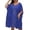 Blue, variant on Women's Plus Size Mid-Length Sun Protection Cover Up Casual Hollow-Out Cardigan Swimsuit Coverup Summer Beach Dress