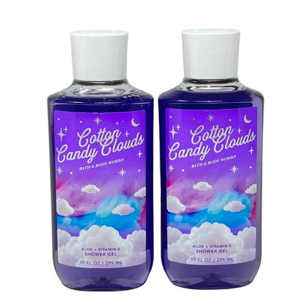 Bath and Body Works Cotton Candy Clouds Gift Set of 2 - Includes Shower Gel - Full Size