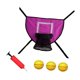 thumbnail image 2 of Juego de aro de baloncesto con trampolín para adultos amantes del baloncesto La mayoría de los trampolines Baloncesto amarillo, 2 of 8