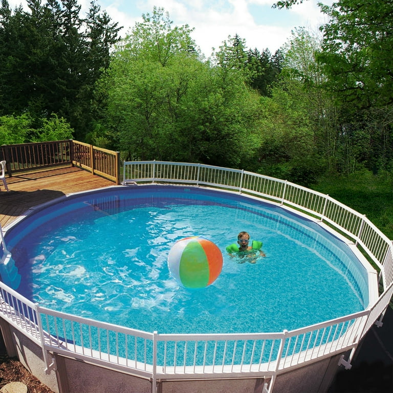 Above Ground Pool Fence Kit 8 Section White