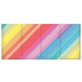 thumbnail image 2 of Rainbow Lines Acrylic Pencil Pen Holder Cup 4 Compartments Desktop Organiser 7.87"x2.78"x3.54", 2 of 7