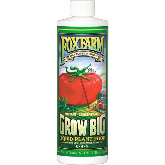 Grow Big Hydro Liquid Plant Food Concentrate, 1-Pt.