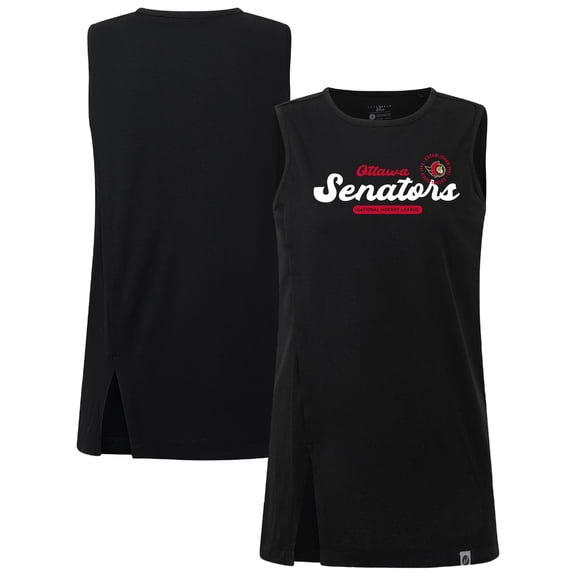 Women's Levelwear Black Ottawa Senators Influx Monument Tank Top