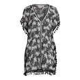 thumbnail image 5 of Miken Women's Poncho Tunic Swimsuit Cover Up with Tassels, 5 of 5