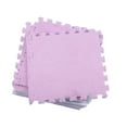thumbnail image 2 of 10 Uds. Alfombra de espuma para suelo de rompecabezas de felpa, azulejos esponjosos, cortables, antideslizantes, alfombra entrelazada, color morado, 2 of 5
