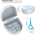 thumbnail image 2 of Retainer Case Denture Case: Orthodontic Dental Case, Slim Braces Case, Mouth Guard Case, Denture Box, Teeth Aligner Case, Night Guard Case Container Storage Holder White, 2 of 5