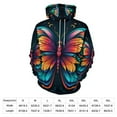 thumbnail image 2 of Watercolor Butterfly Hoodies Long Sleeve Casual Hoodie Winter Oversize Loose Hooded Sweatshirts, 2 of 5