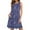 Navy, variant on Womens Dresses Holiday Women Casual Loose Summer Printed Dress Sleeveless V-neck Top/shirt Set Hot Pink L