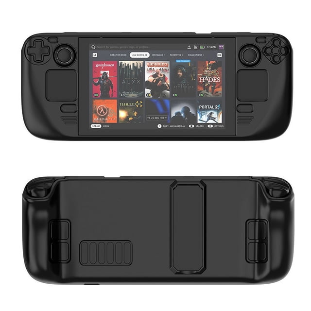 Protective Cover Case for Steam Deck Oled,PC Material Protective Case for Steam Deck,Gaming Handheld Controller Hard Shell with Stand,Drop Protection Grip Case Accessories